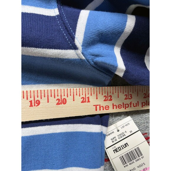 Vintage 90s Hunt Club striped long sleeve shirt NOS Medium - Picture 7 of 10